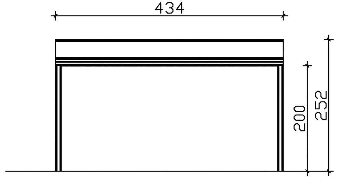 Skanholz Terrassendach Modena, BxT: 434x257 cm, 434 cm Breite, verschiedene Tiefe