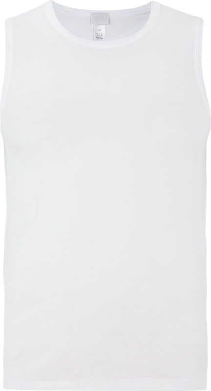 Tanktop aus Baumwolle mit Stretch-Anteil in weiß