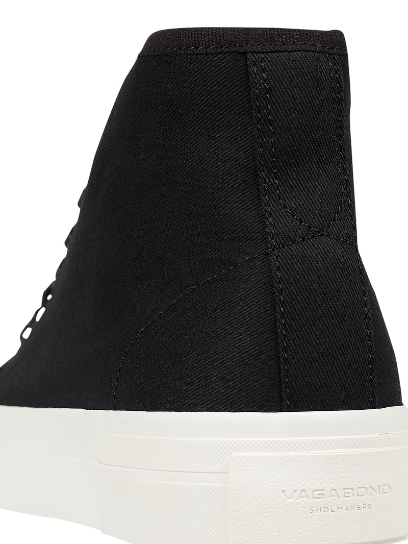 High Top Sneaker aus Canvas in schwarz