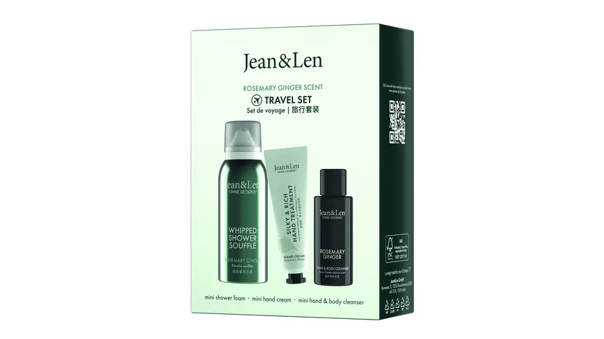 Jean&Len Travel Set Rosemary/Ginger Geschenkpackung