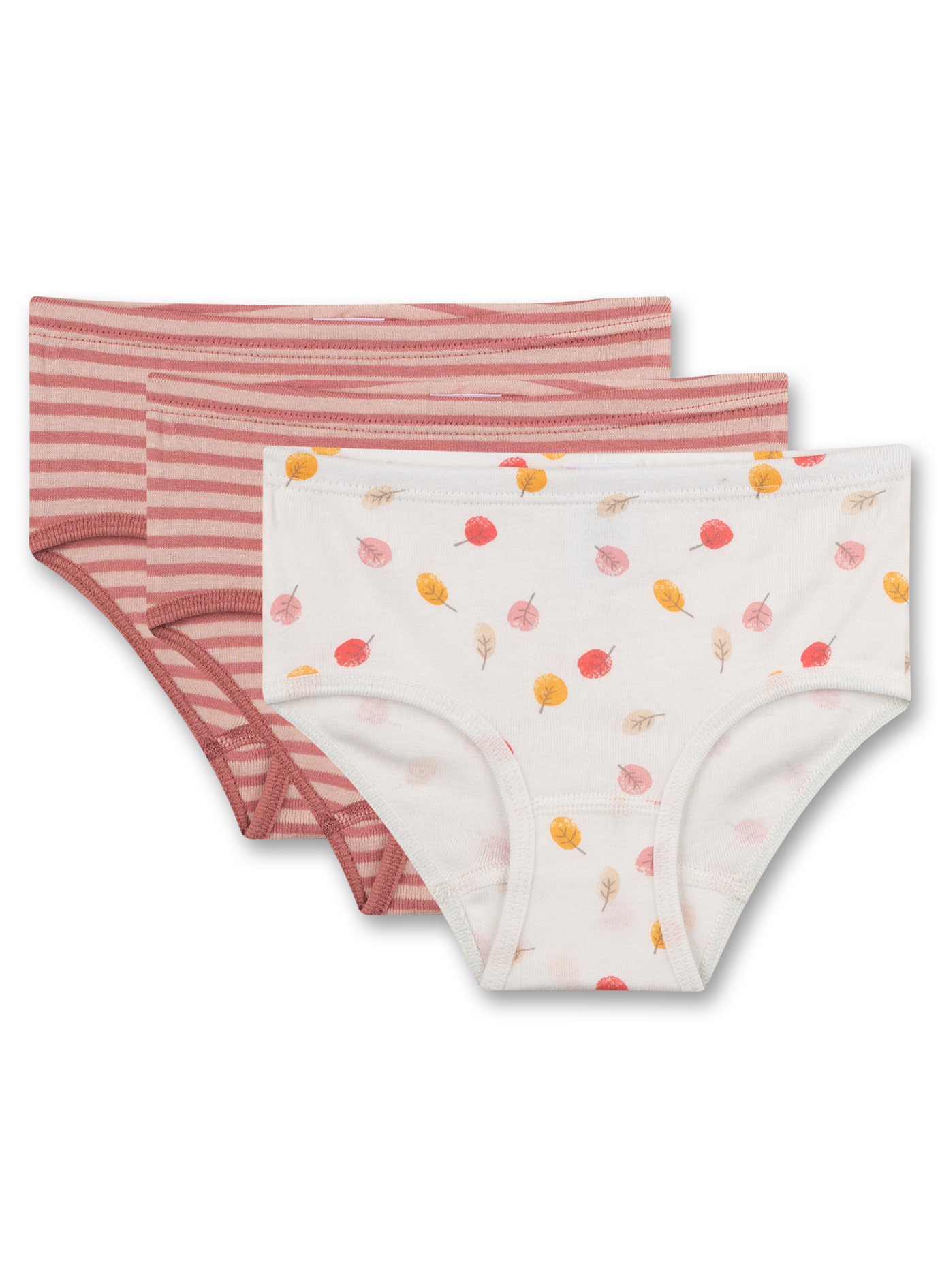 Mädchen-Slips (Dreierpack) Off-White & Rosa