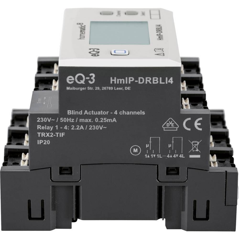 Homematic IP Jalousieaktor für Hutschienenmontage - 4-fach Smart-Home-Steuerelement