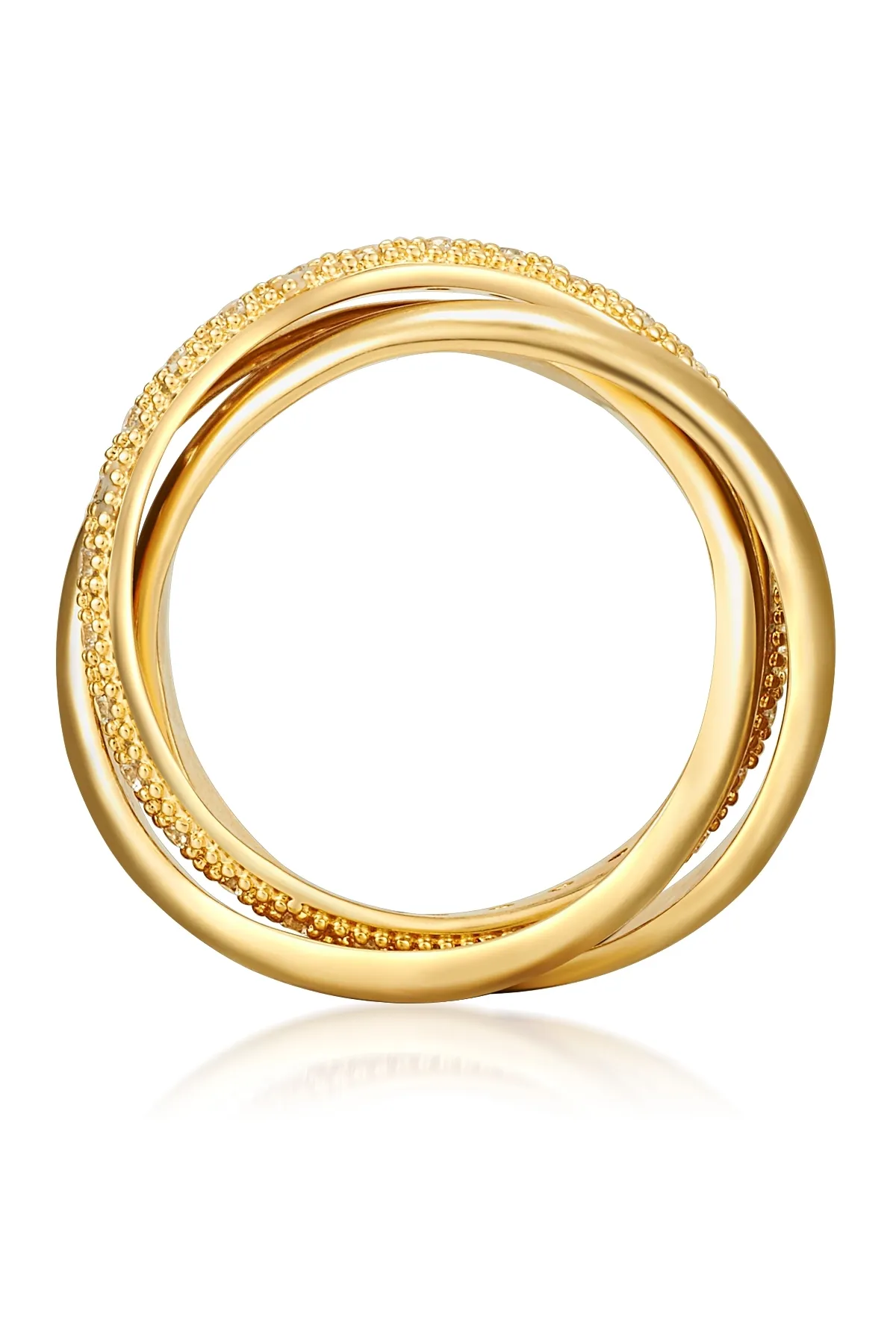 Lulu & Jane  Ring - Goldfarben - Zirkon