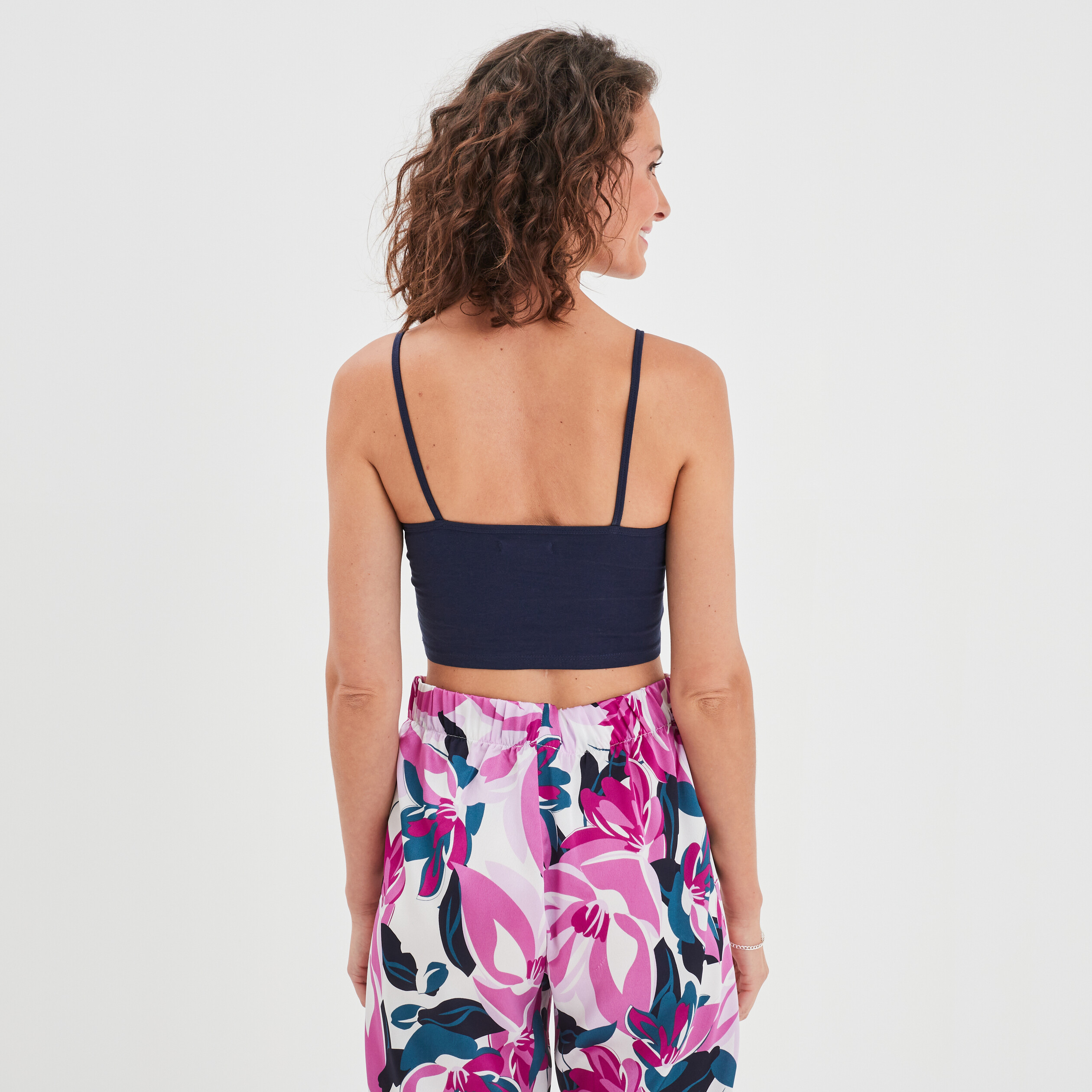 Haut de pyjama brassière bleu marine femme | La Halle