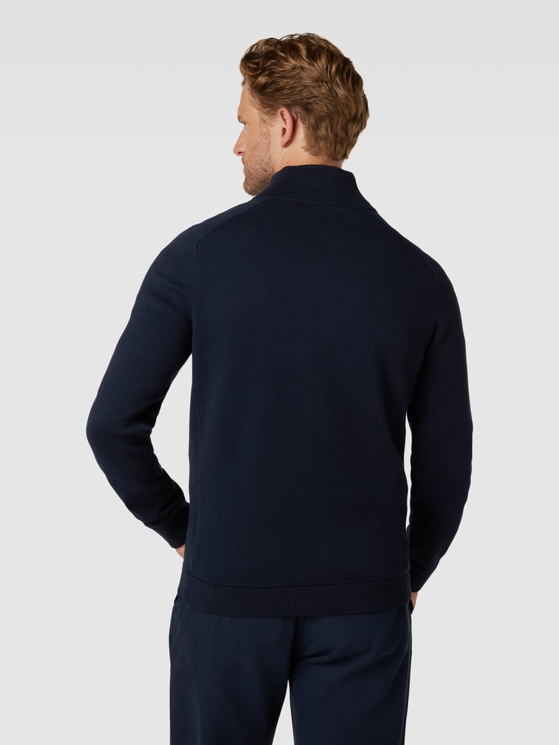 Strickjacke mit Zweiwege-Reißverschluss Modell 'Medesimo' in marineblau