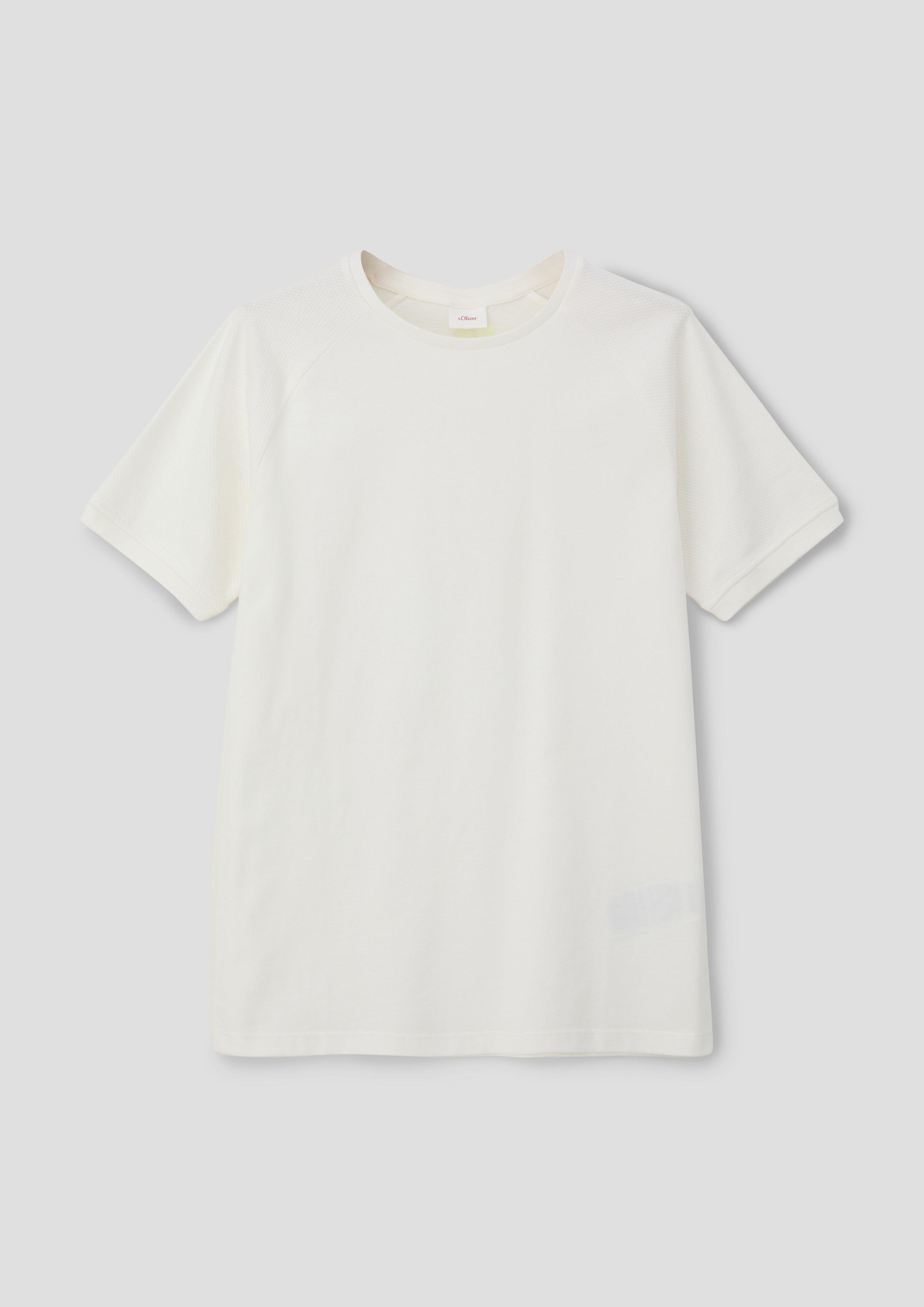 T-Shirt mit Mesh-Ärmeln  2143076-0210