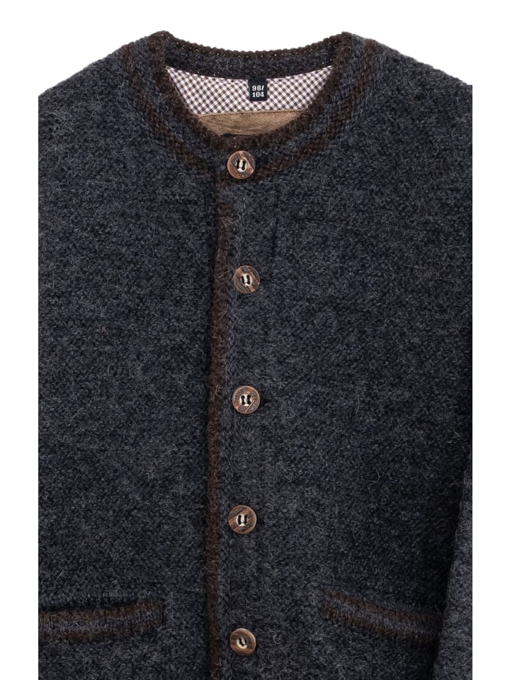 OS-Trachten Kinderstrickjacke 487000-0772 in anthrazit günstig kaufen