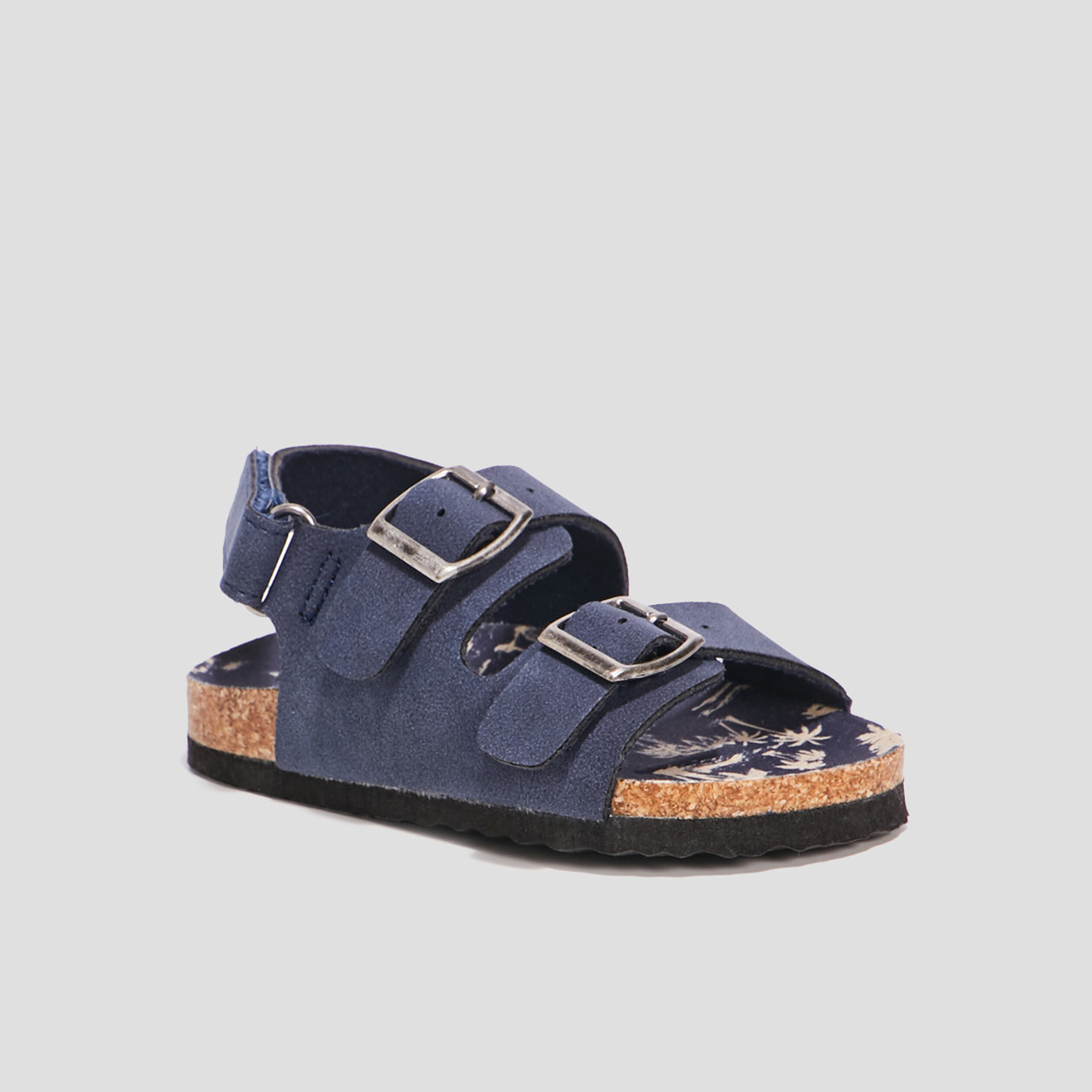 Sandales à scratchs bleu marine bébé garçon | La Halle