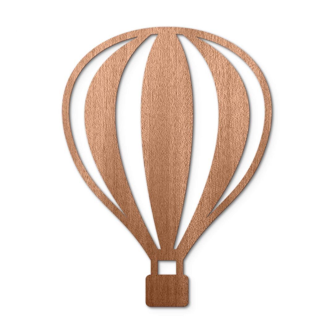 K&L Wall Art Holzbild Heißluftballon Poster Luftballon Baby Kinderzimmer Deko, (Holzposter), Türschild Holz Wandbild