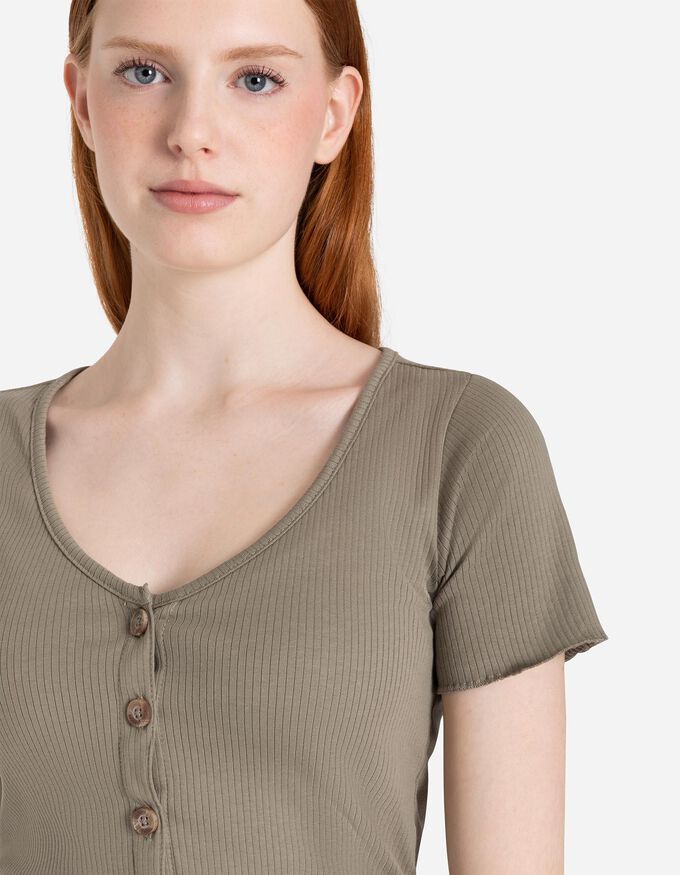 T-Shirt - Knopfverschluss
