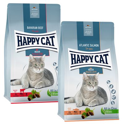 Mixpaket Happy Cat Indoor 2 x 4 kg