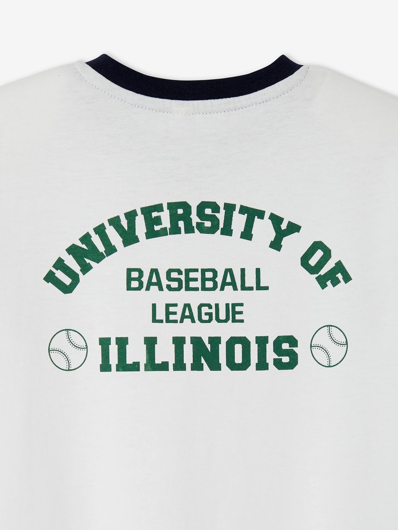 T-shirt garçon sport baseball blanc