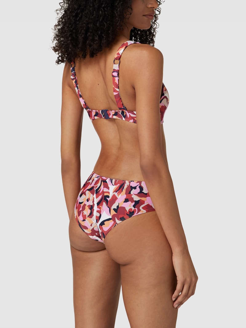 Bikini-Set mit Allover-Muster Modell 'CARILO' in bordeaux rot