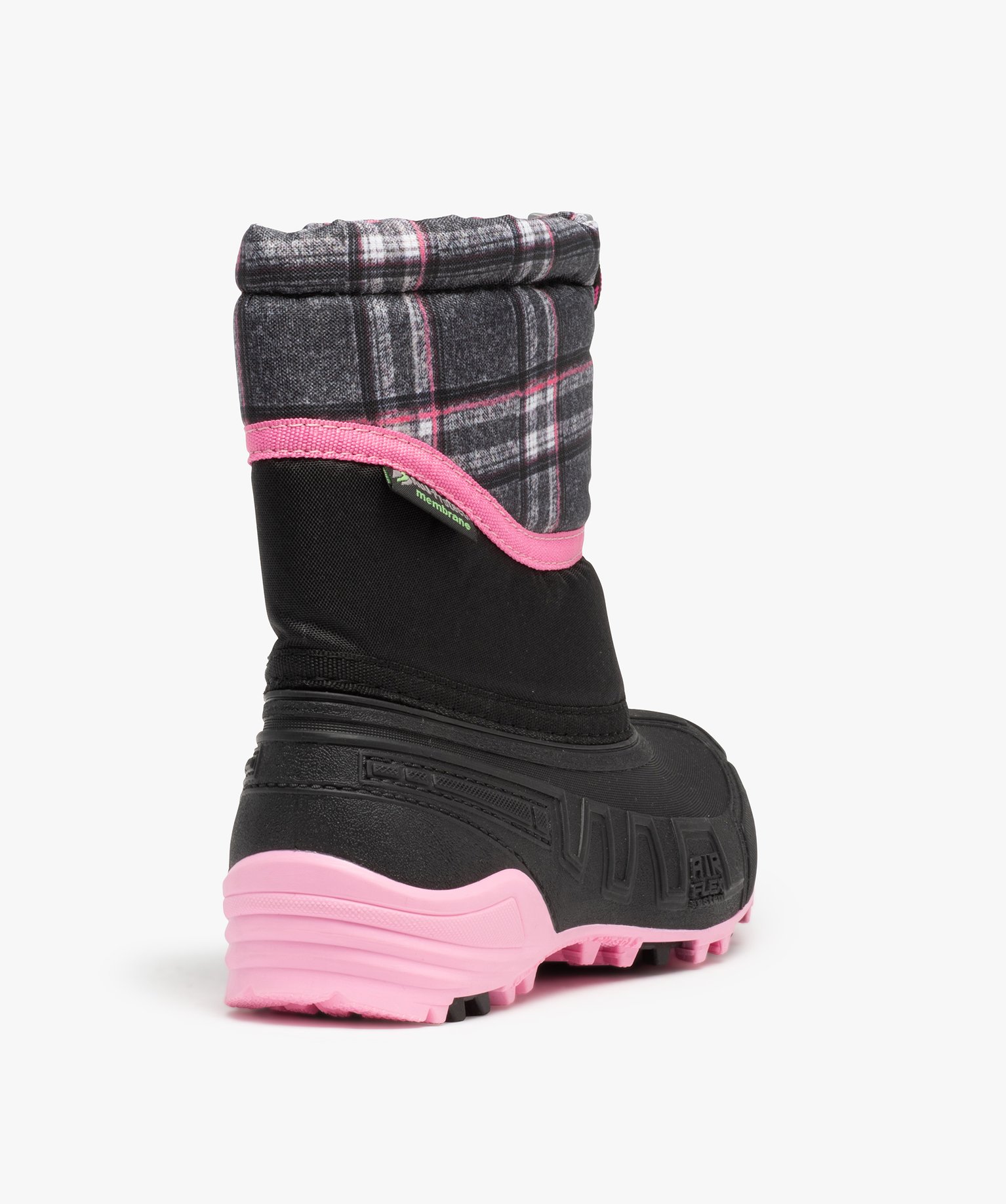 Après-skis fille étanches avec motif à carreaux noir | GEMO