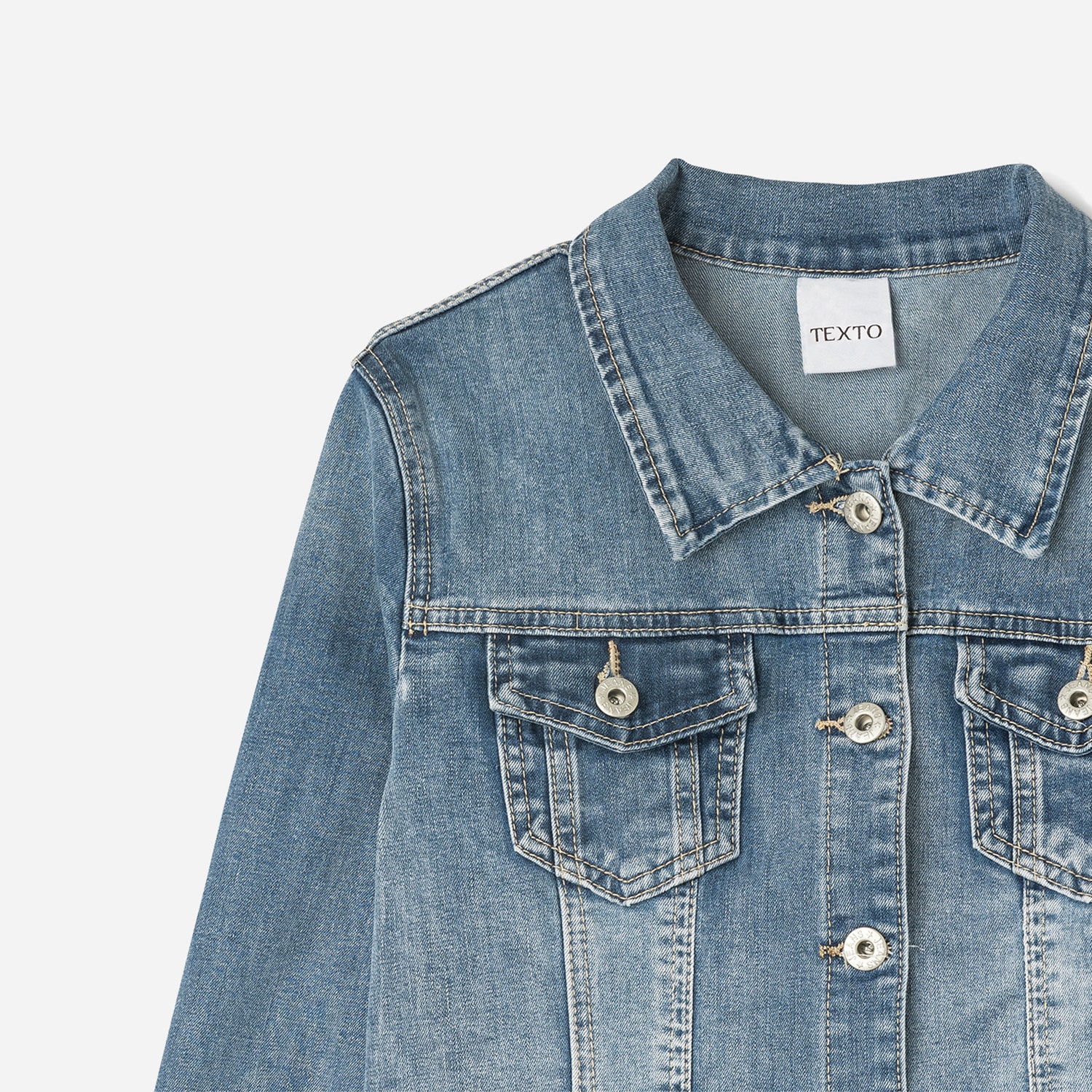 Veste en jean TEXTO bleu délavé