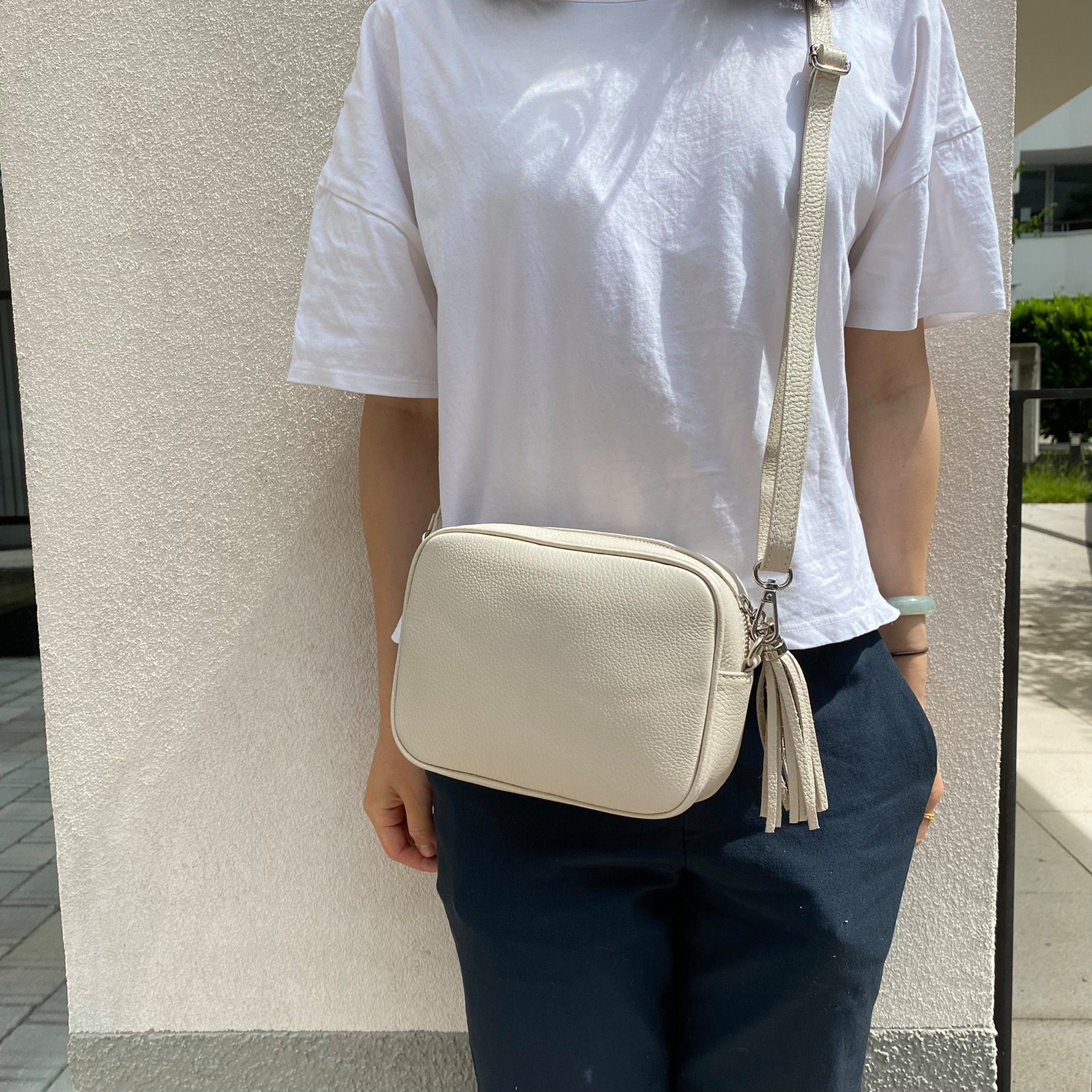 Cocopop Studio Aufbewahrungstasche Eckige Tasche mit Zic Zac Gurt ohne Leder 