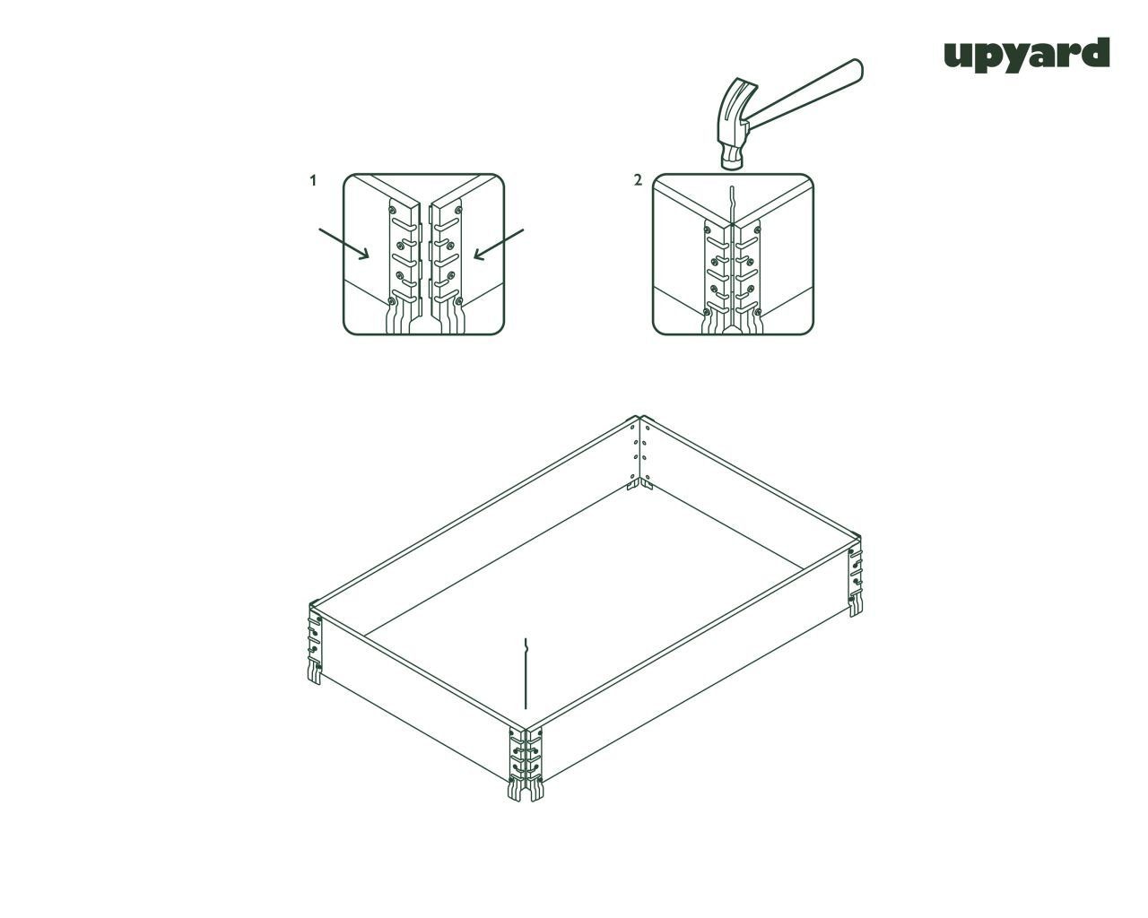 Upyard Hochbeet Upyard Palettenrahmen Hochbeet 120 x 80 cm