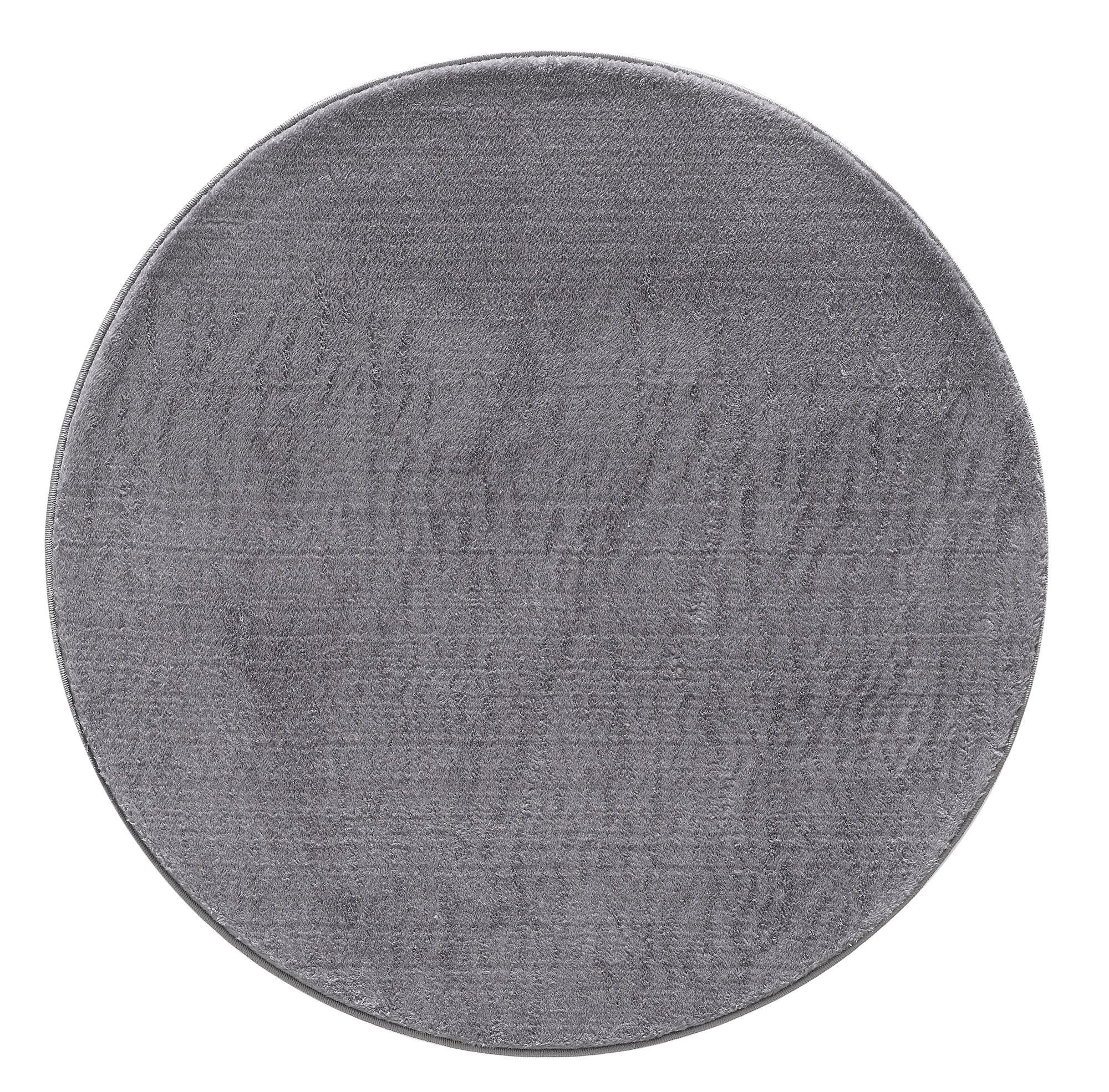 Fellteppich Unicolor - Einfarbig, Carpetsale24, Rund, Höhe: 25 mm, Teppich Wohnzimmer Einfarbig Weich Plüsch Modern Shaggy