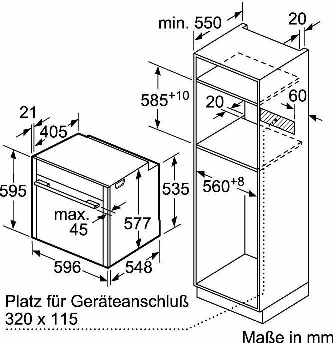 NEFF Pyrolyse Backofen N 90 B55CS22N0, mit Teleskopauszug nachrüstbar, Pyrolyse-Selbstreinigung, mit Slide&Hide®