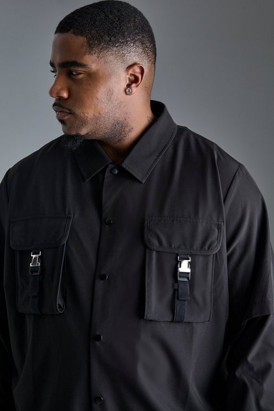 Plus Utility Harrington-Jacke mit Stretch