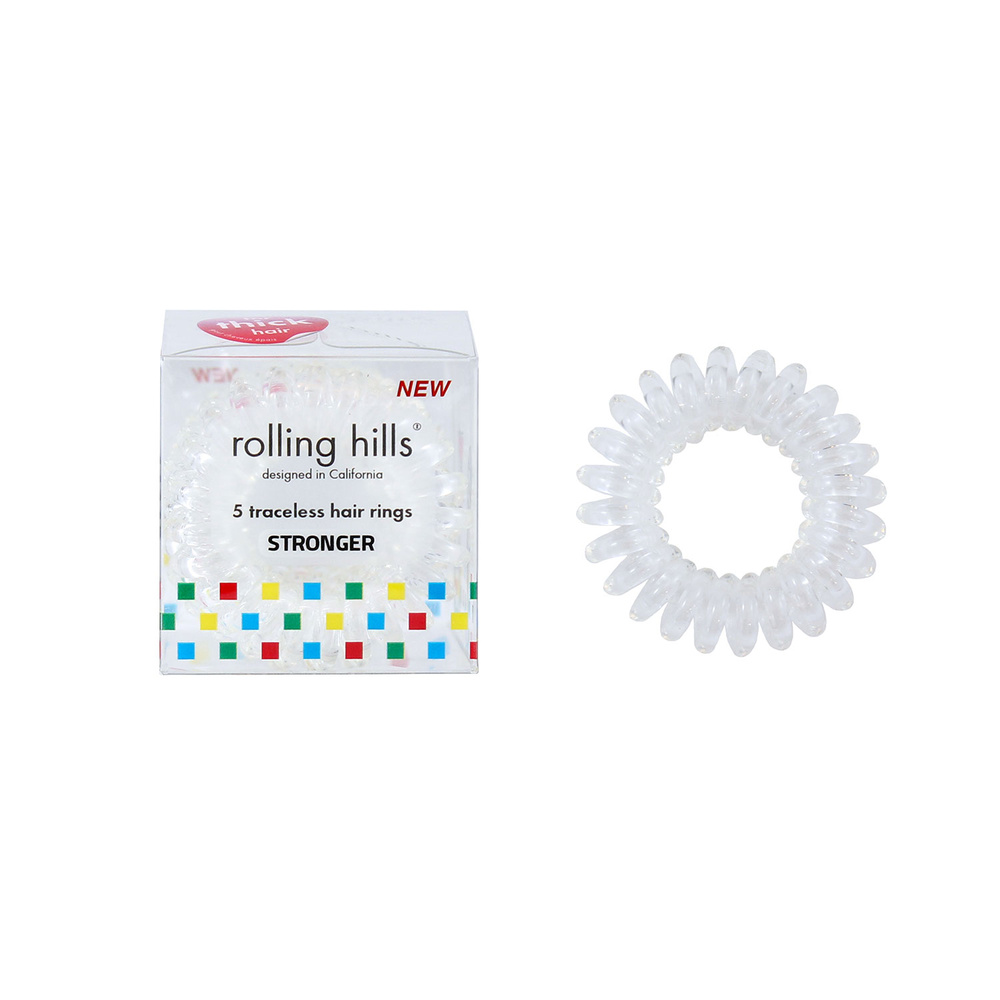 rolling hills Hair Rings Stronger Transparent Elastique sans traces