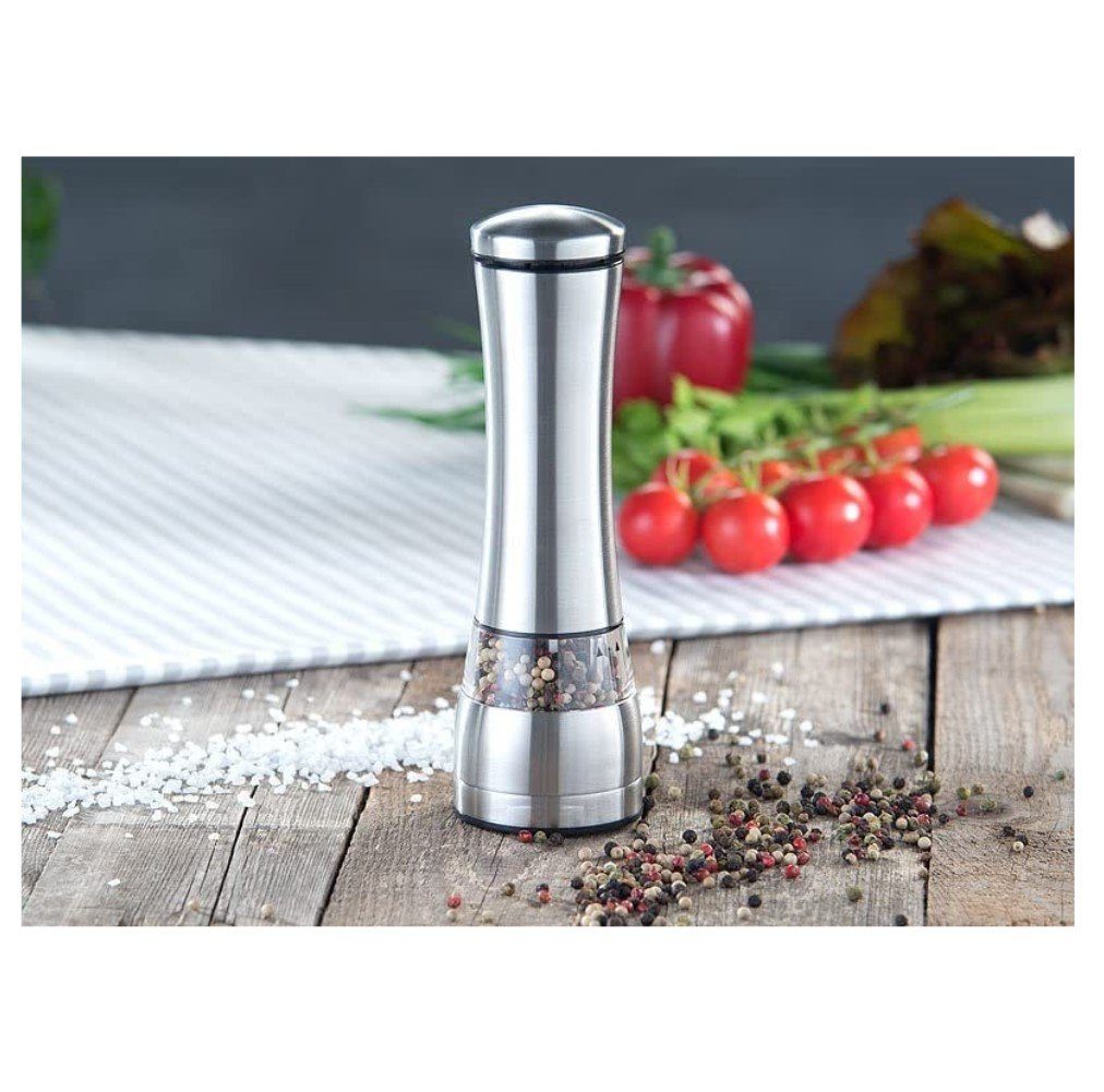 Zwilling Salz-/Pfeffermühle elektrische Gewürzmühle mit Deckel, 2 Stk,Salz- / Pfeffermühle elektrisch, Salzmühle & Pfefferstreuer elektrisch, Salzstreuer Pfeffer Salz Mühle