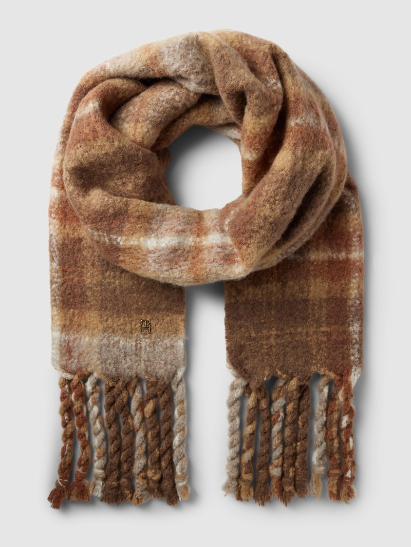 Schal mit Fransen in beige