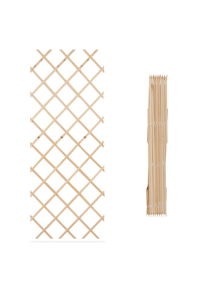 relaxdays 3 x Rankgitter in Natur - (B)90 x (H)180 cm günstig kaufen onesize