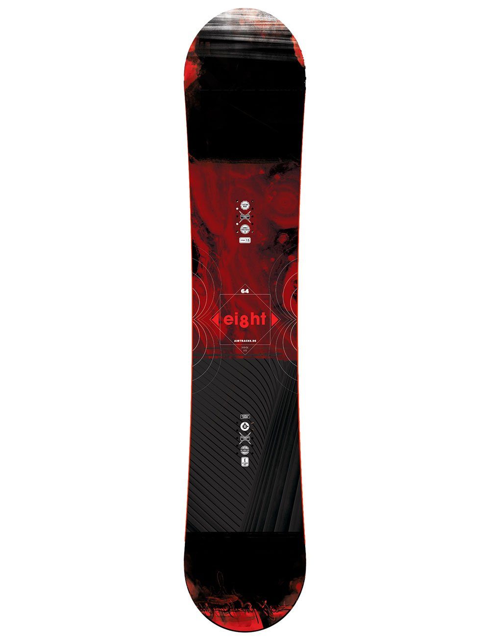 Airtracks Snowboard Herren Snowboard Komplett Set Eight Rocker Wide  Mod. 23 (4er Pack), Snowboard + Bindung Master + Boots + SB Bag / 150 155 160 164 cm