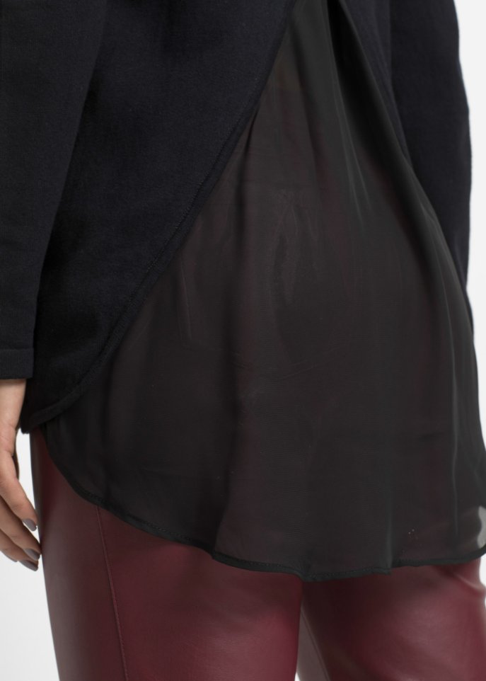 Pullover mit Bluseneinsatz