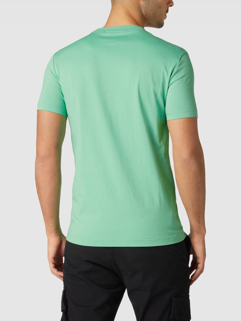 T-Shirt mit Label-Print in hellgrün