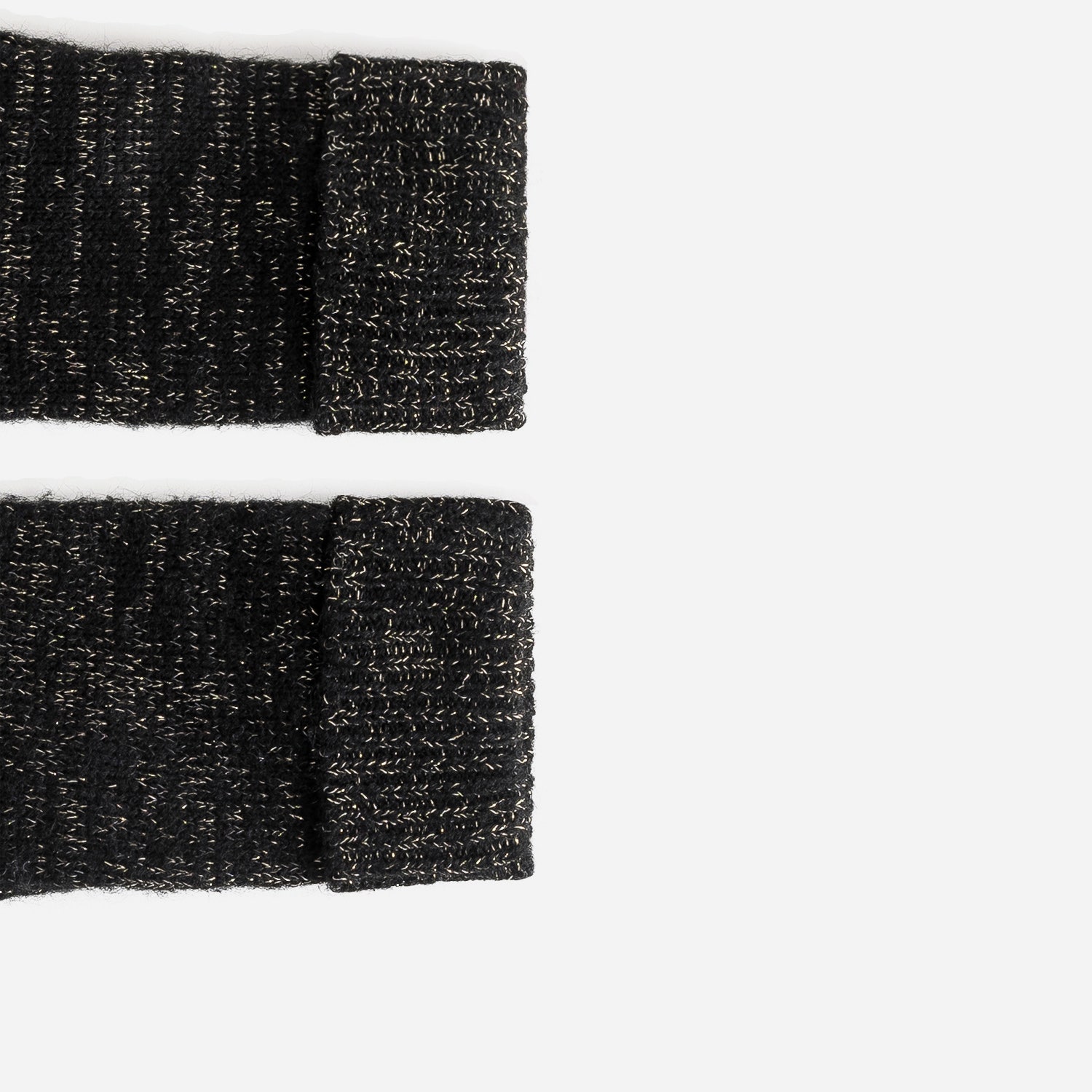 Gants noirs en tricot lurex