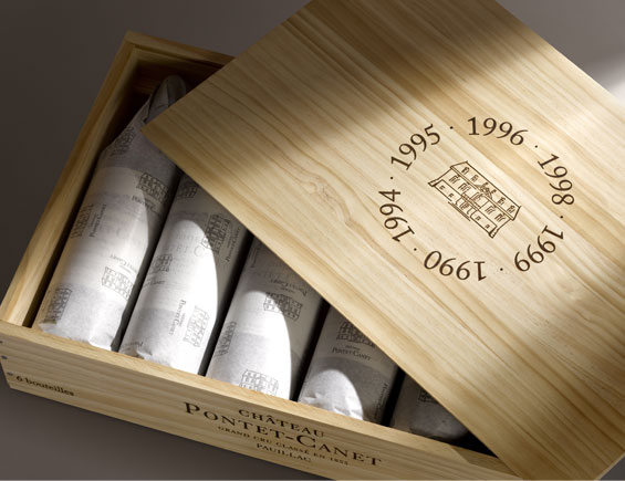 Château Pontet-Canet Coffret 6 Millésimes : 1990 1994 1995 1996 1998 1999 Bordeaux Pauillac