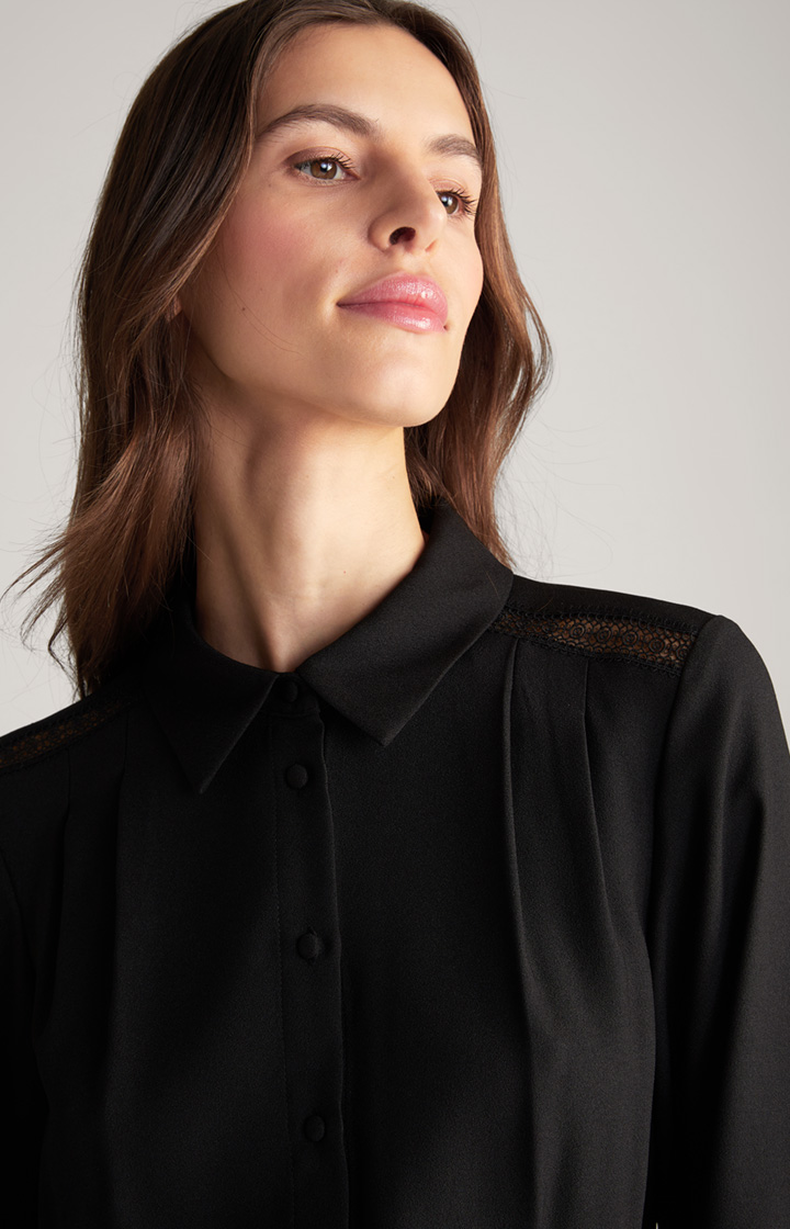 Maxi Crêpe-Kleid in Schwarz