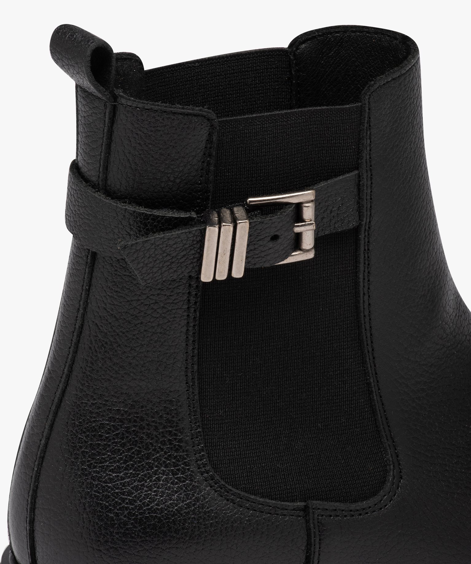 Boots femme unies style Chelsea à semelle crantée - Taneo noir | GEMO