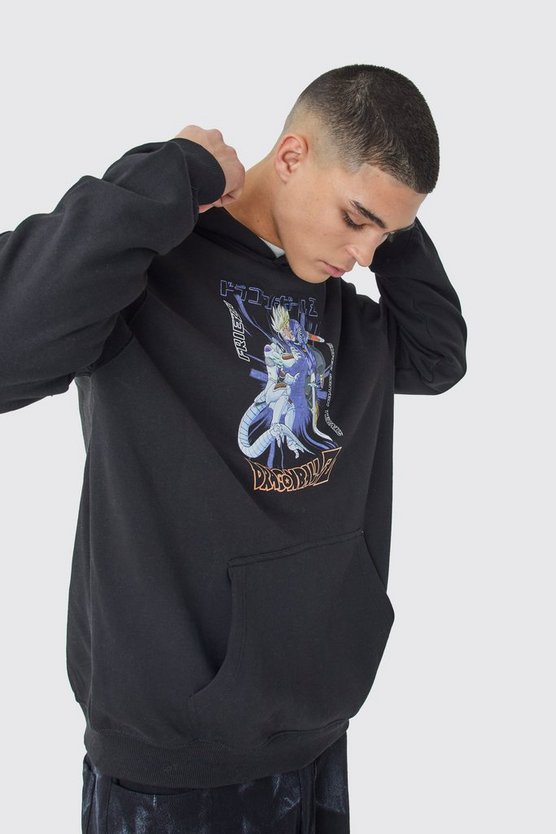 Oversize Hoodie mit lizenziertem Dragonball Z Print