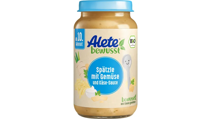 Alete bewusst Bio Spätzle mit Gemüse und Käse-Sauce 220 g