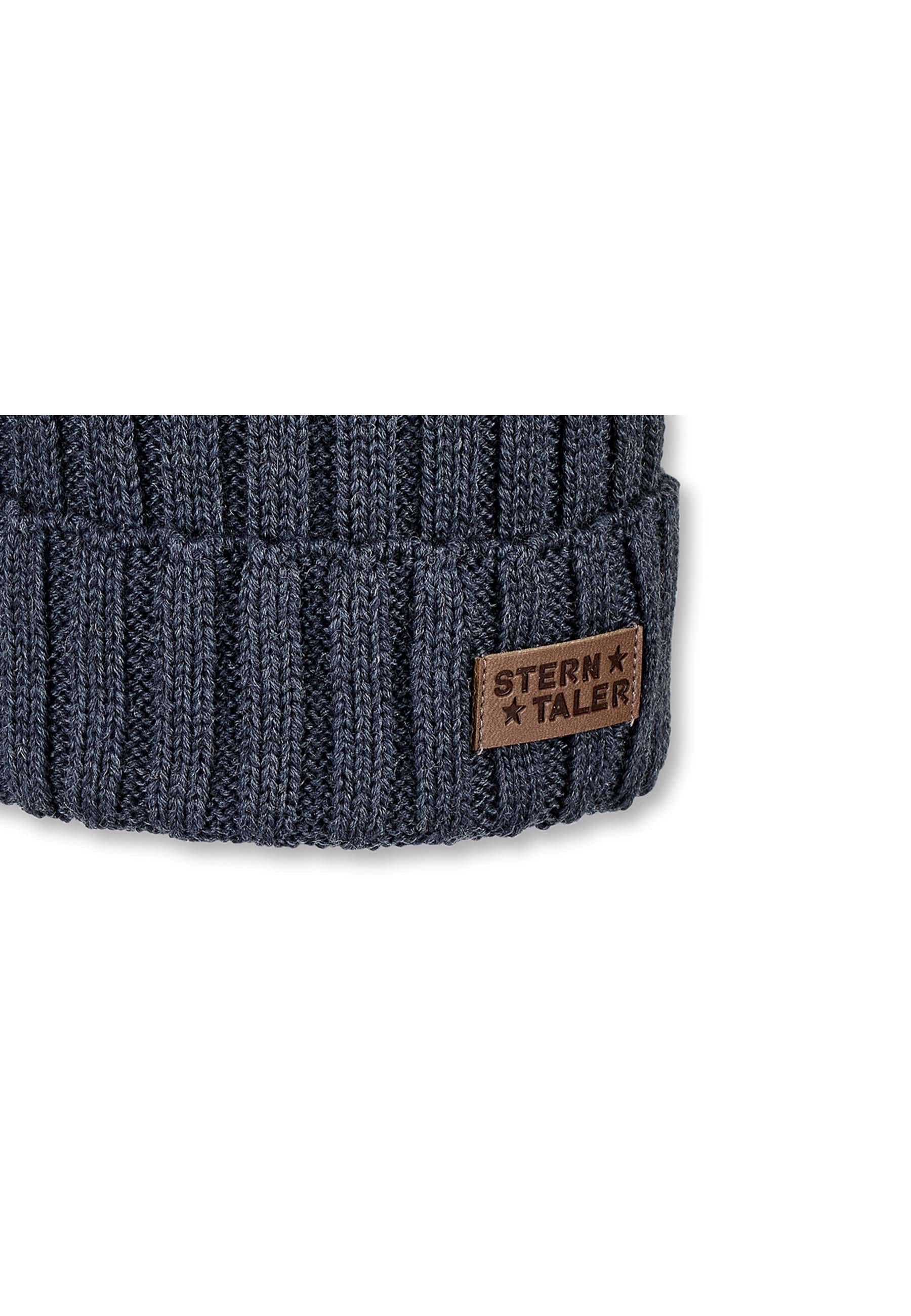 Strickmütze Baby mit Merinowollanteil und Umschlag