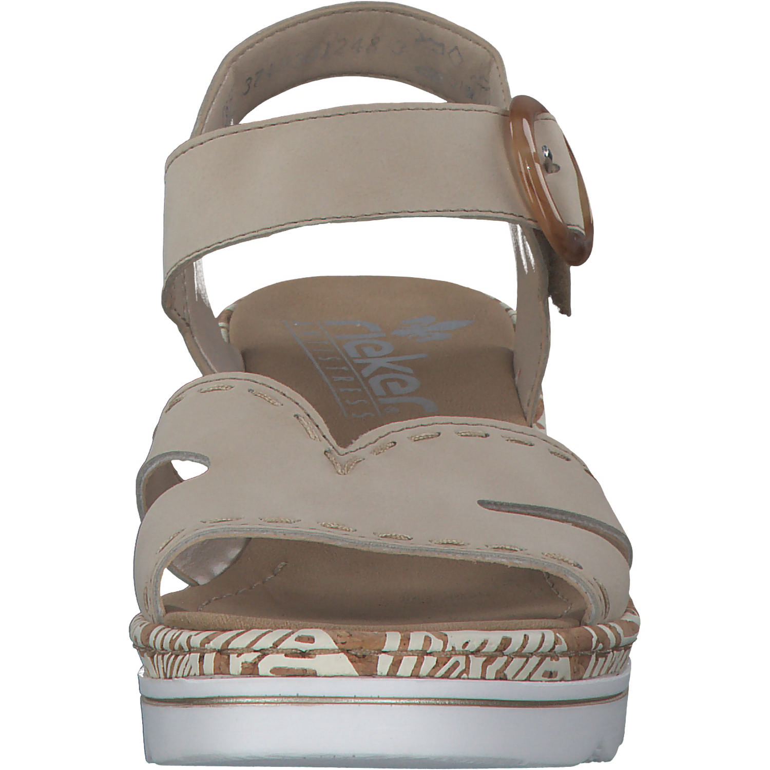Rieker 67173, Plateau-Sandaletten, Damen, perle