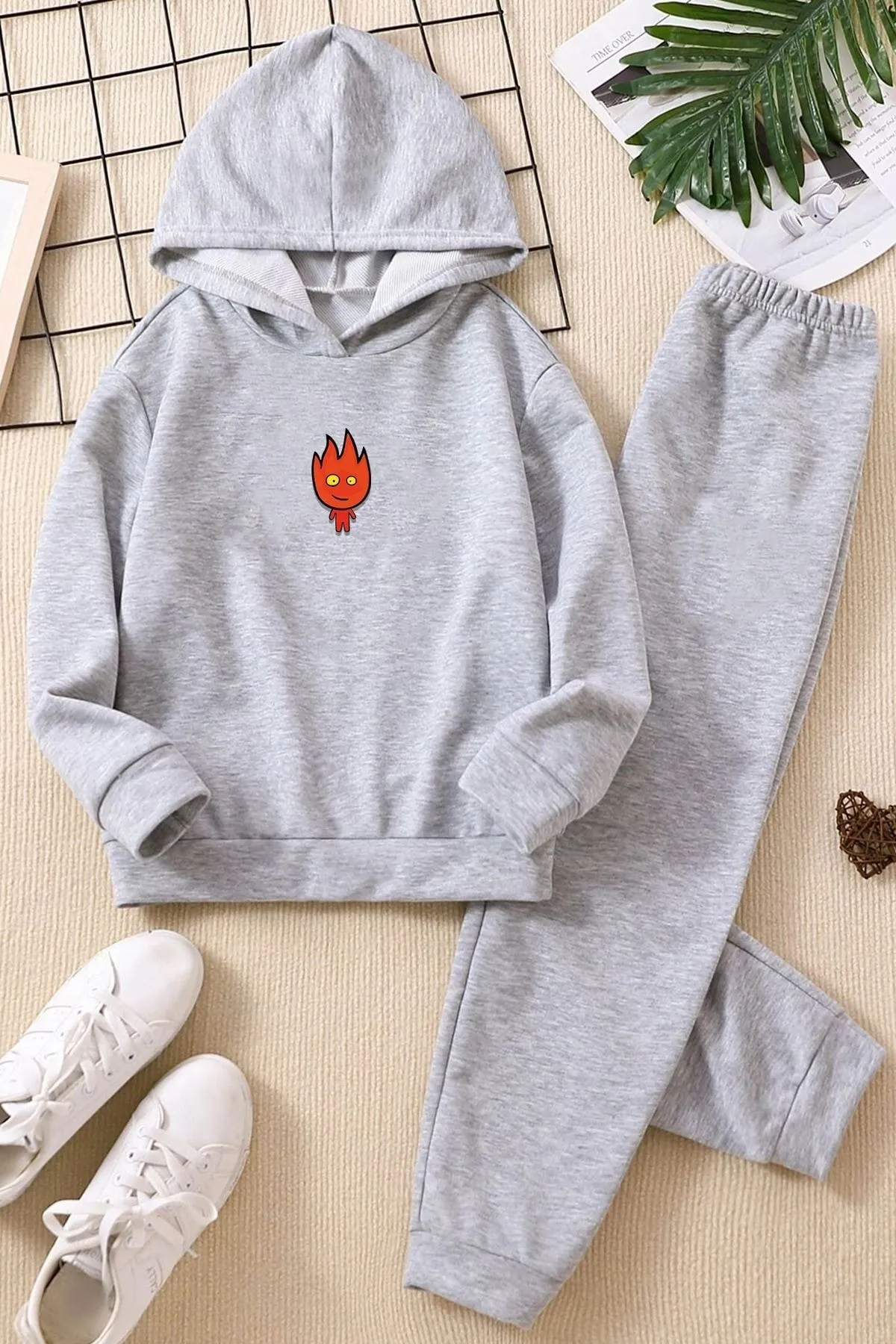 uyguntarz  Feuer-Avatar-Trainingsanzug-Set für Kinder