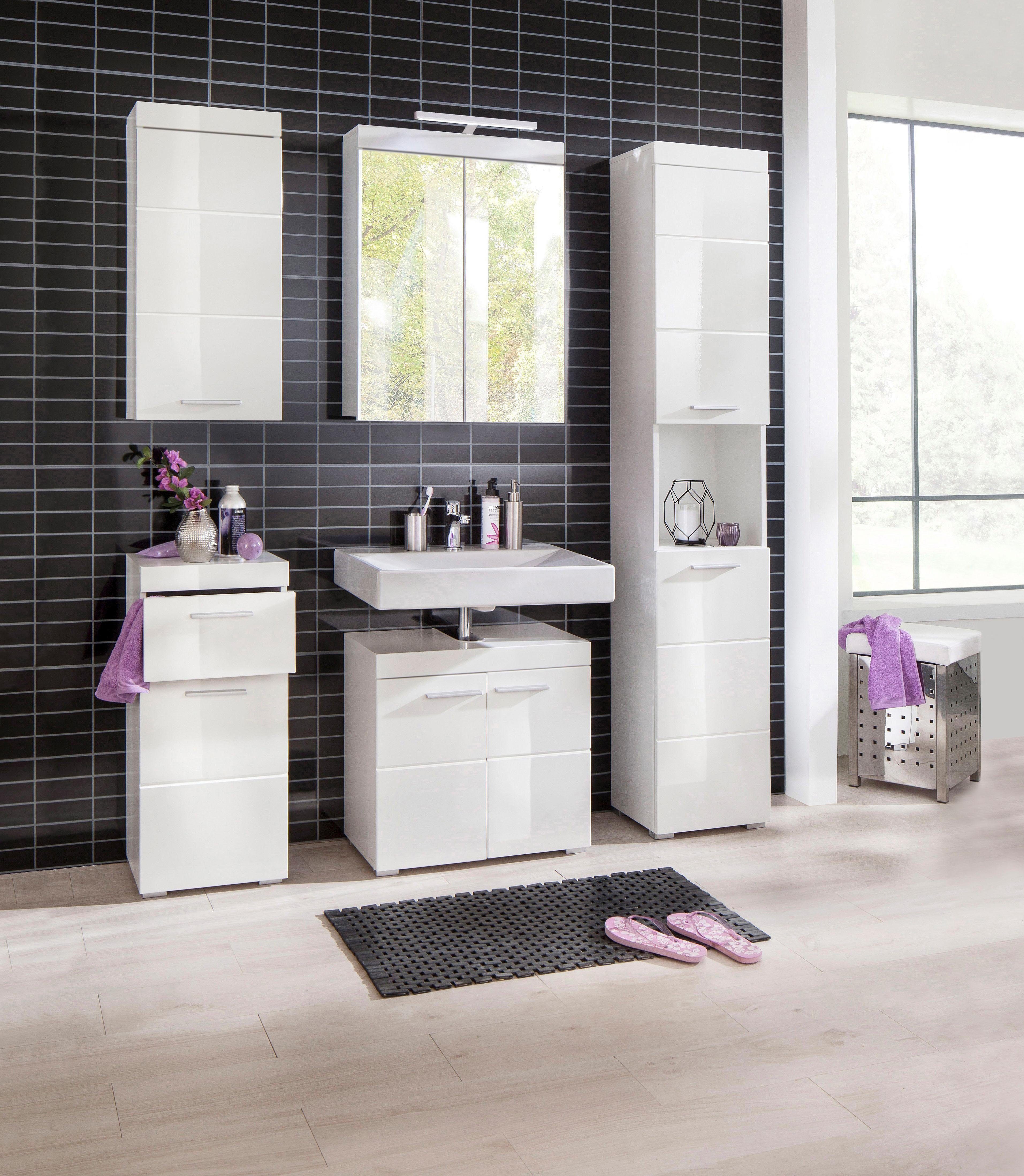 INOSIGN Waschbeckenunterschrank Avena Höhe 56 cm, Badezimmerschrank mit 2 Türen und Aussparung