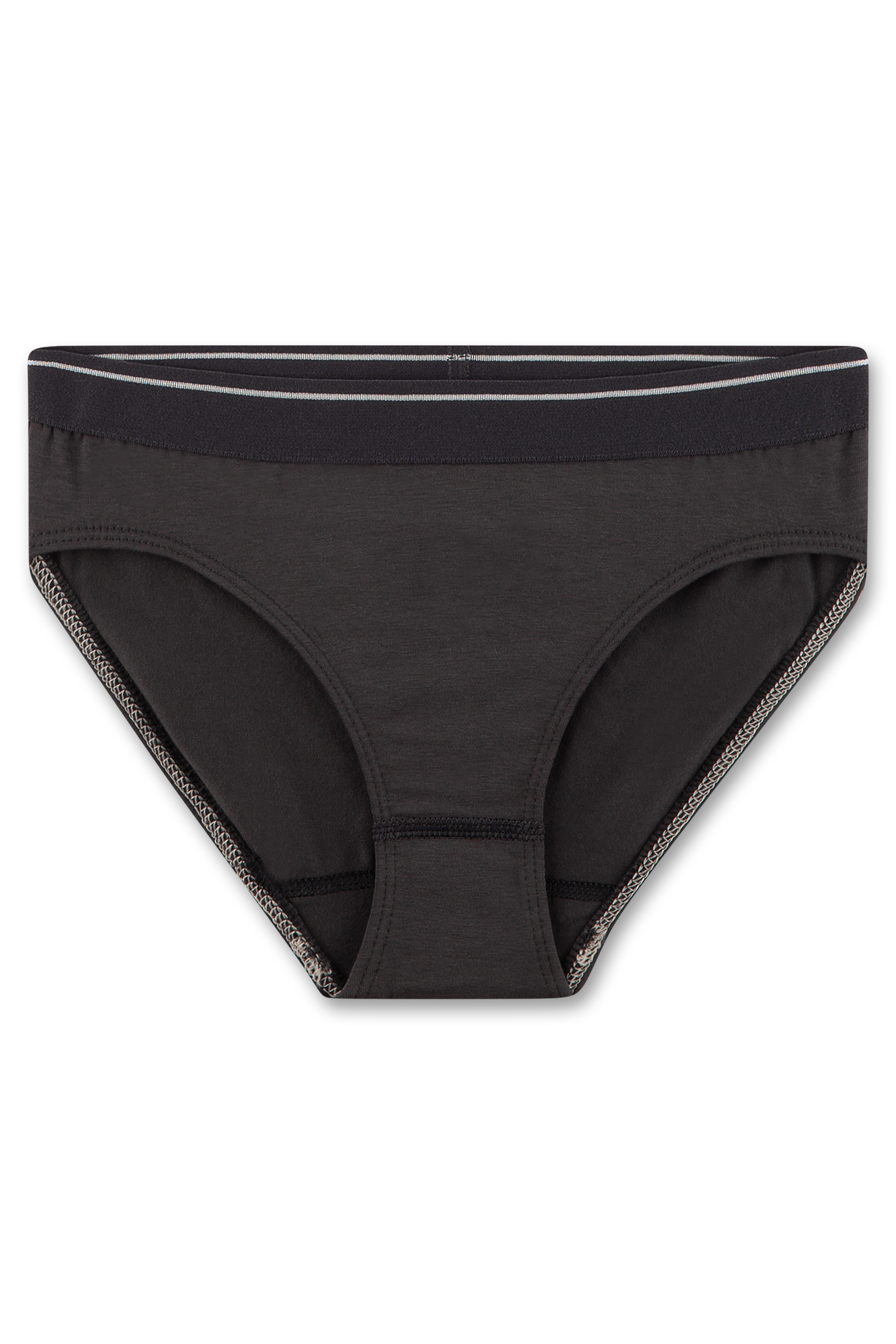Mädchen-Slips (Doppelpack) beige und schwarz