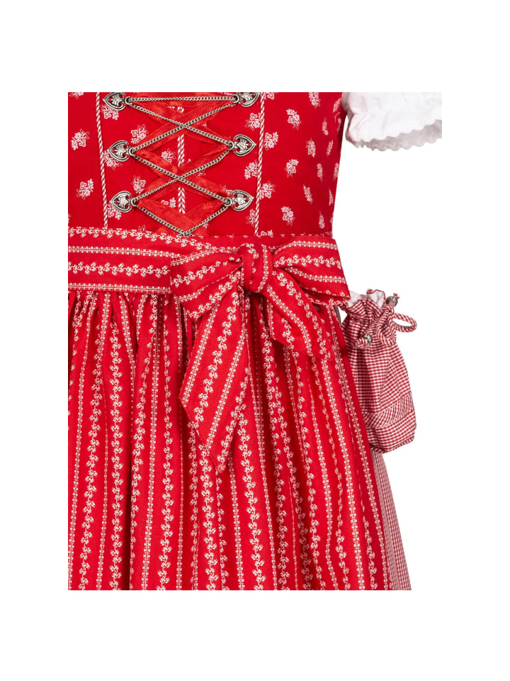 Nübler Kinderdirndl 3-teilig Larissa in Rot günstig kaufen