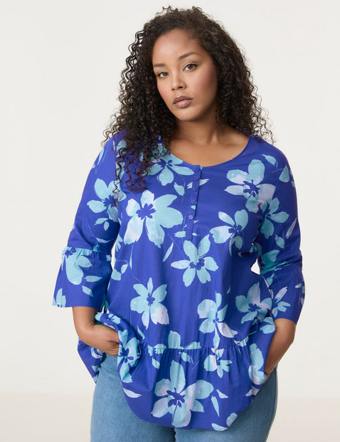 Ausgestellte Bluse mit Volants