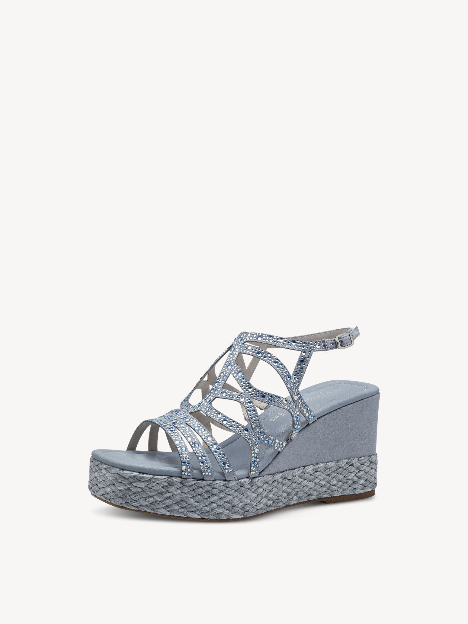 Sandale à talon - bleu