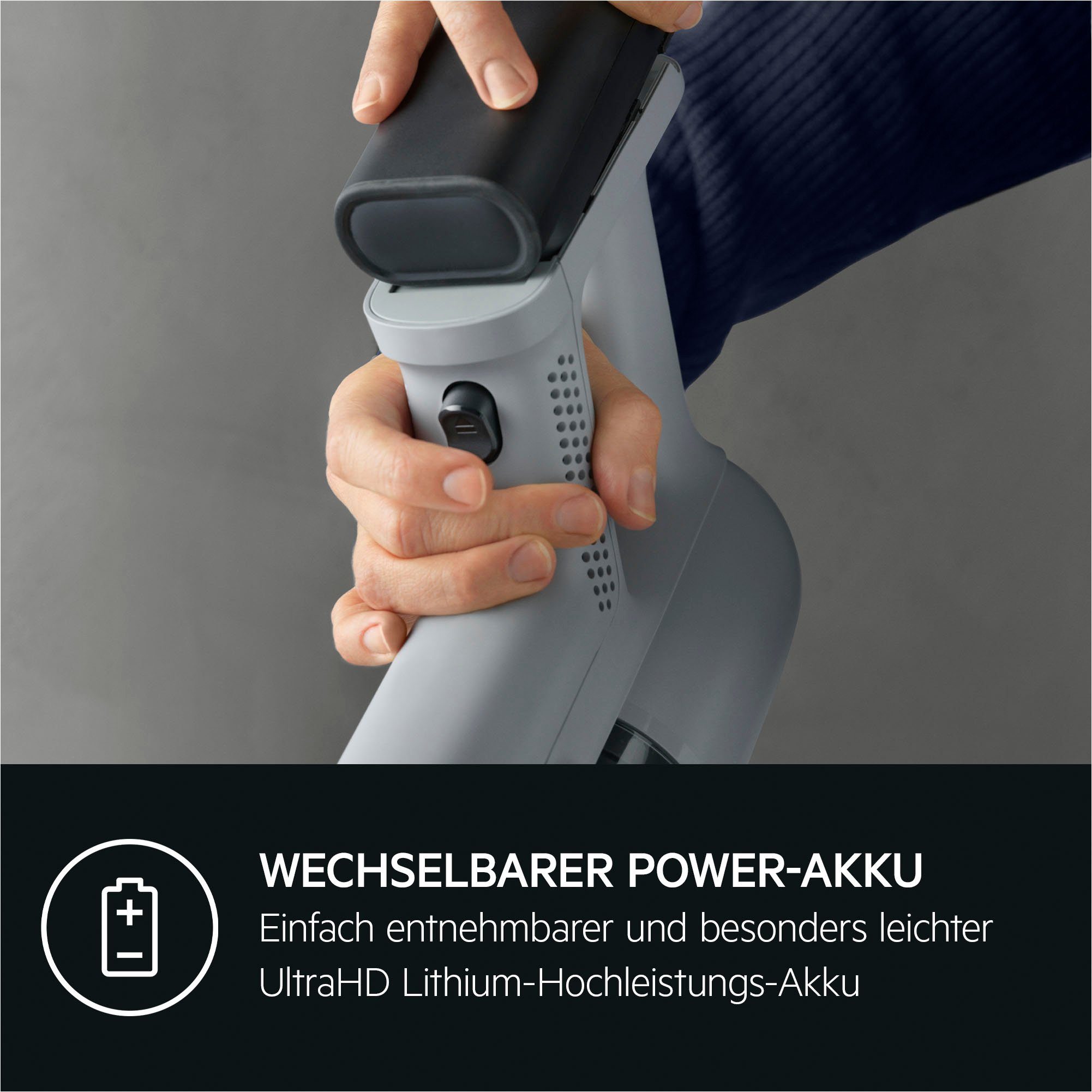 AEG Akku-Hand-und Stielstaubsauger ULTIMATE 7000 (AP71A142XN), beutellos, extrem leicht 2,2 kg, 60 % Recyclingmaterial, bis zu 50 Min. Laufzeit