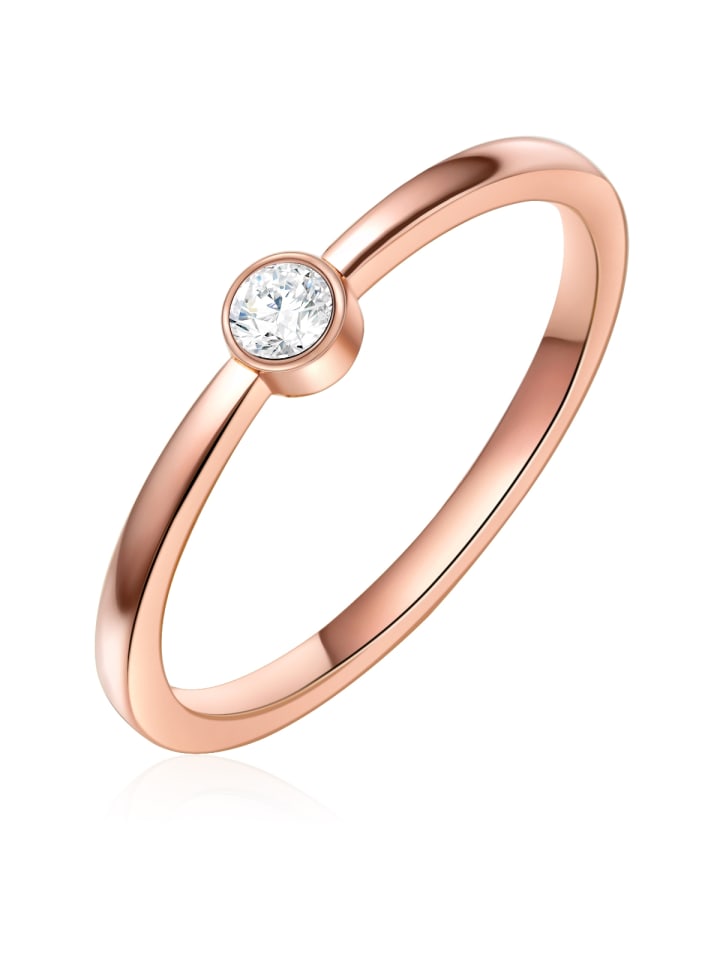 Eastside NY Ring Edelstahl roségold  Zirkonia weiß in roségold günstig kaufen