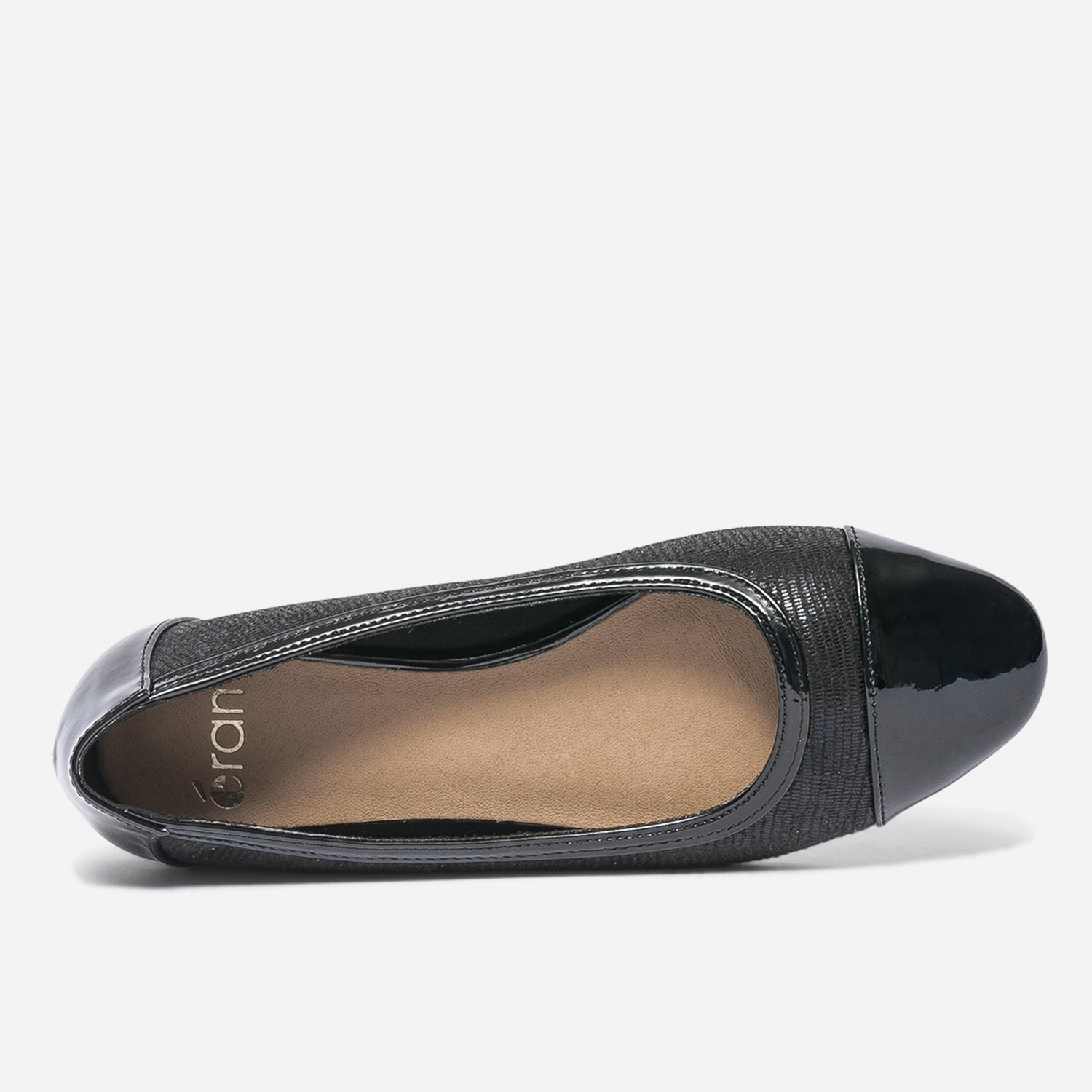 Ballerine noire bi matière