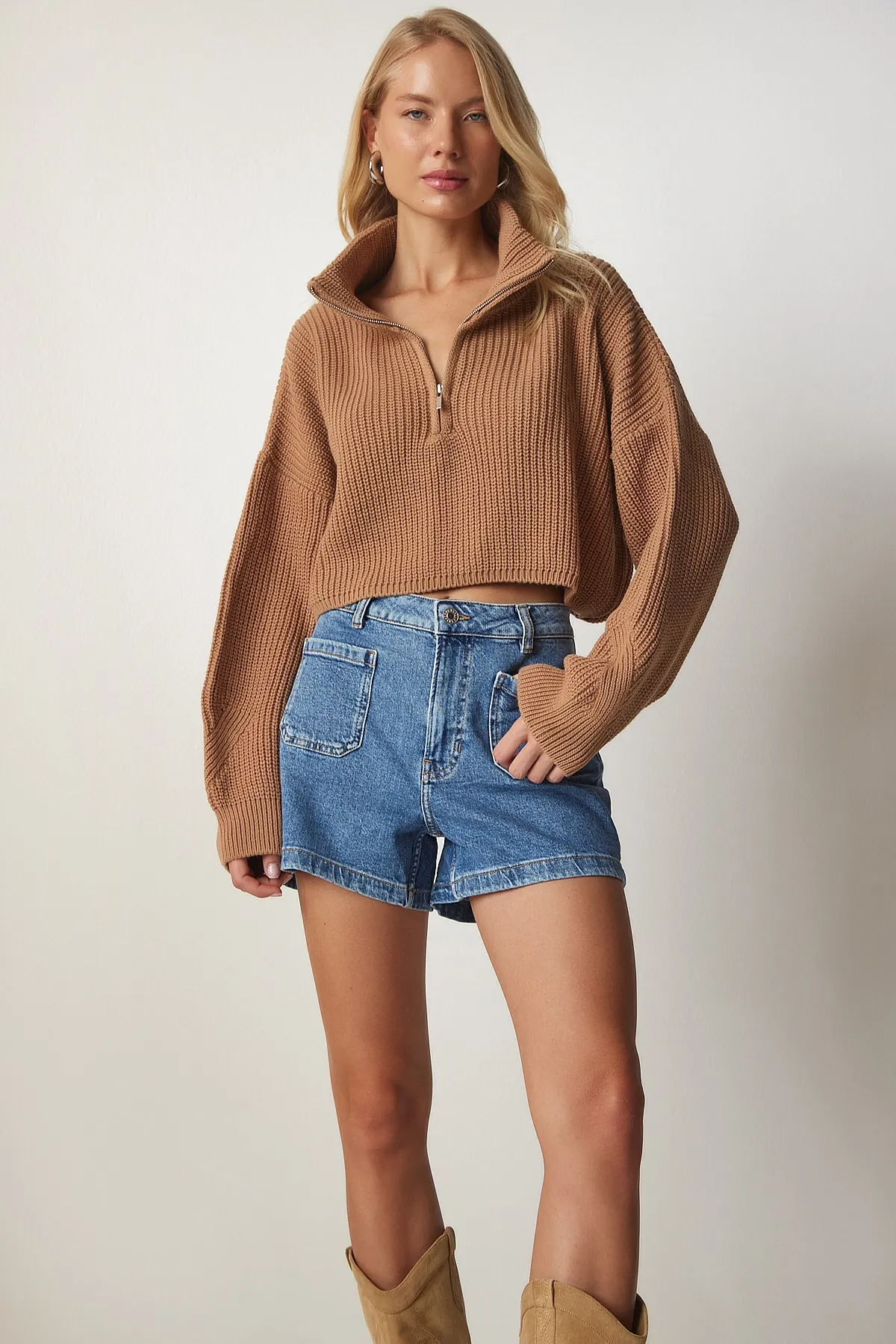 Happiness İstanbul  Pullover - Braun - Regular Fit