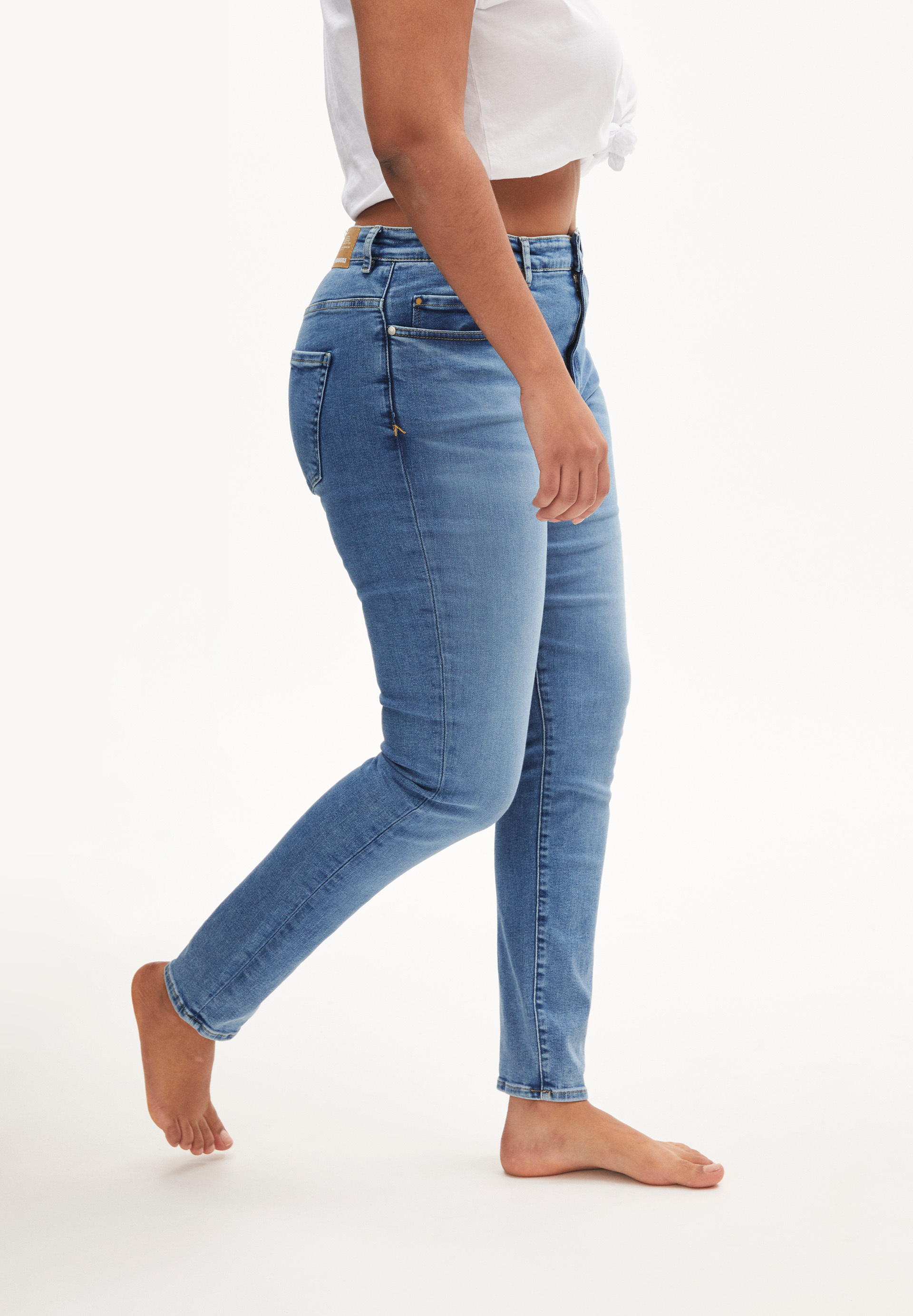 Skinny Leg High Waist aus Bio-Baumwoll Mix